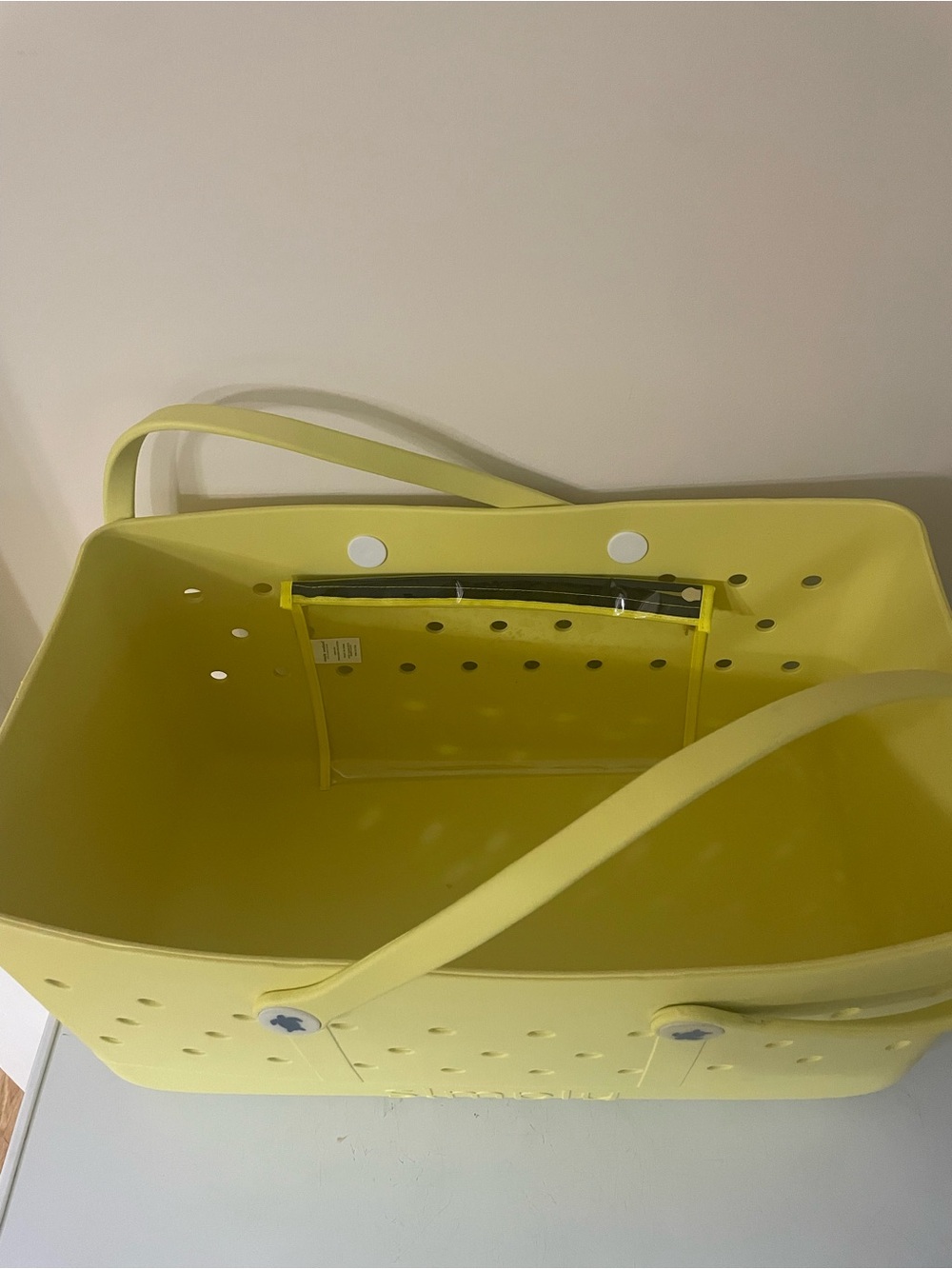 Yellow extra large beach bag
